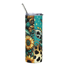 Load image into Gallery viewer, Sunflowers &amp; Teal Tumbler
