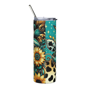 Sunflowers & Teal Tumbler