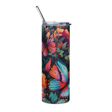 Load image into Gallery viewer, Butterfly Floral Tumbler
