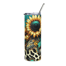 Load image into Gallery viewer, Sunflowers &amp; Teal Tumbler
