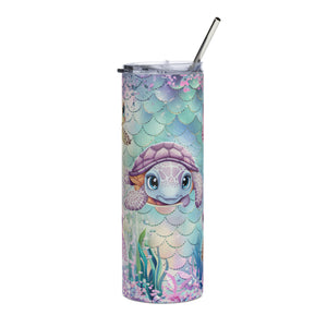 Sea Turtle Glitter Tumbler