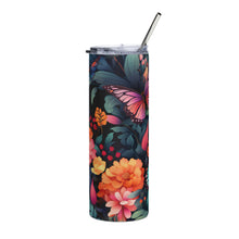 Load image into Gallery viewer, Butterfly Floral Tumbler
