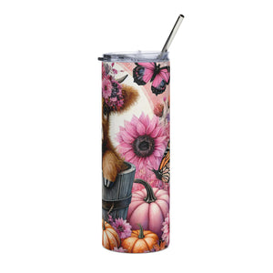 Pink Pumpkins Highland Cow Tumbler