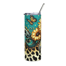 Load image into Gallery viewer, Sunflowers &amp; Teal Tumbler
