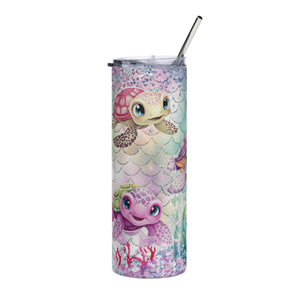 Sea Turtle Glitter Tumbler